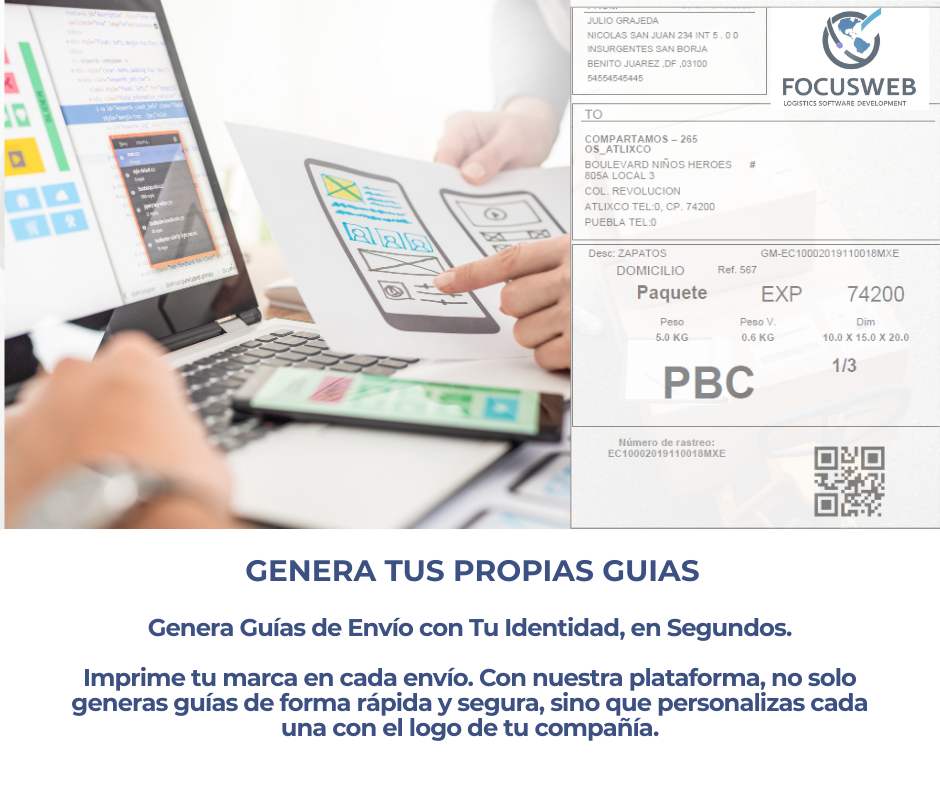 Interfaz de rastreo de paquetes FocusWeb